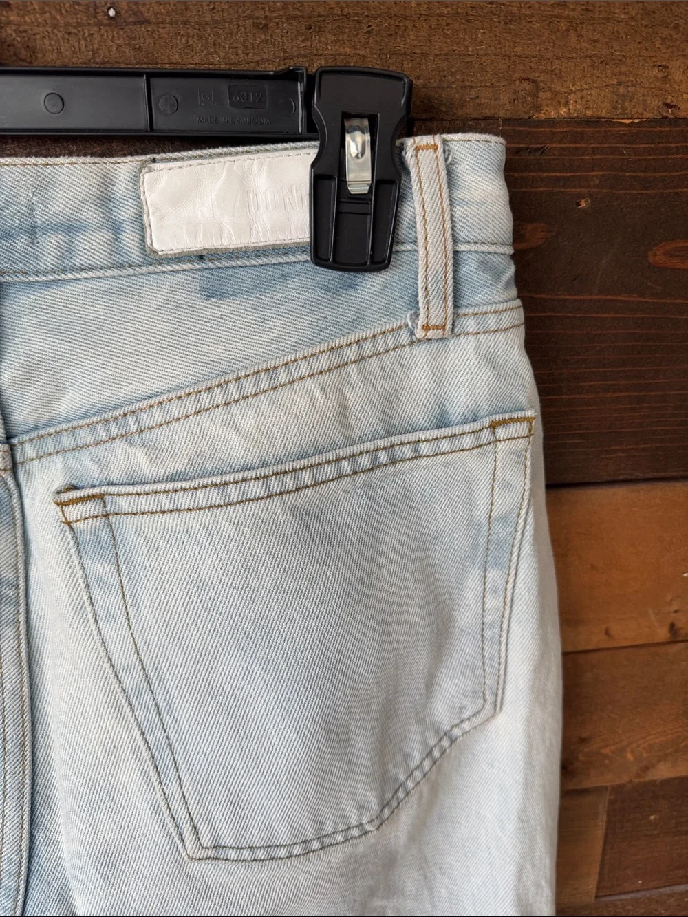 Re/Done Light Wash Denim Jeans - Pale Blue